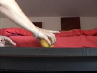 German pregnant mom hide full grapefruit in her pierced cunt!-1