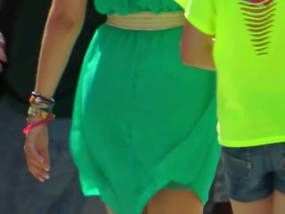 Hot tourist girl's see through dress-9