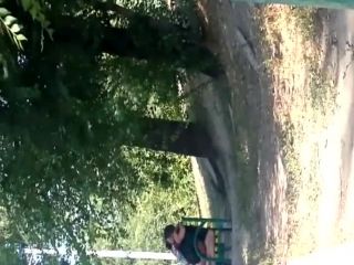 Teenagers fucking on a park bench-5