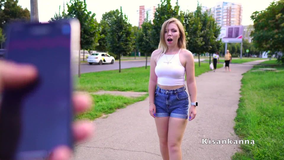 big blonde and black teen | Kisankanna - Got Orgasm From Lovense And Suck Dick On The Street In Front Of Passers-By  | blonde