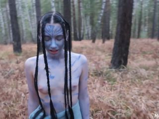 Cute Neytiri from Pandora Tastes my Cum avatar Cosplay Foot!-0