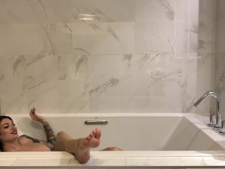 femdom maid femdom porn | damazonia  Massage my feet while I m enjoying my bath like a Queen | 4k-6