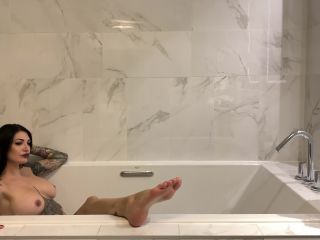 femdom maid femdom porn | damazonia  Massage my feet while I m enjoying my bath like a Queen | 4k-9