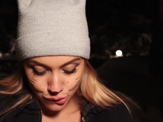 Blowjob Outdoors In Winter. I Warm His Cock With My Mouth And Swallow Cum-0