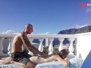 [GetFreeDays.com] A massage turns into outdoor balcony fuck beside beautiful mountains Sex Leak April 2023-5