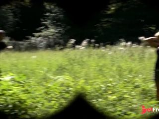 [GetFreeDays.com] Amateur milf fucked and cumshot on pussy in the woods Adult Video July 2023-0