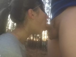 MaryVincXXX in 021 Brunette Teen gives a Blowjob and Pussy in the Woods - blowjob - blowjob porn -0