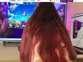 Hottest Petite fucked while plays Nutaku Games-1