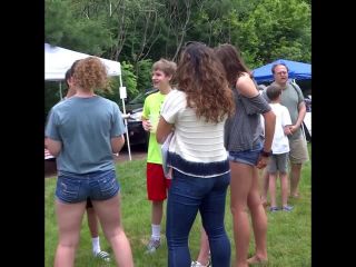 Cute girl with glasses keeps fixing her wedgie-2